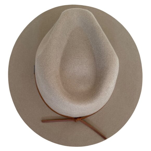 Brixton Mens Fedora Hat Tan Wool Felt Medium - Picture 3 of 12